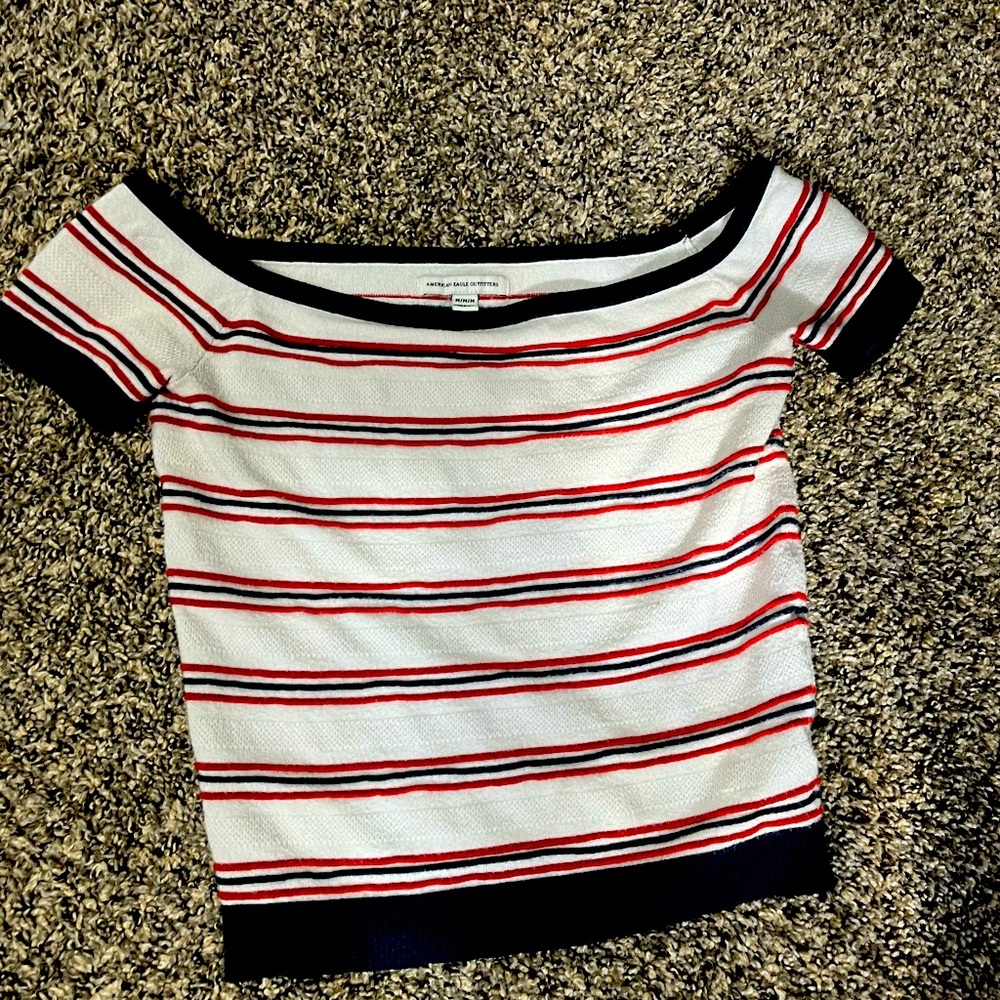 Medium, American Eagle Cropped top, Red white and blue, Fits like small/medium